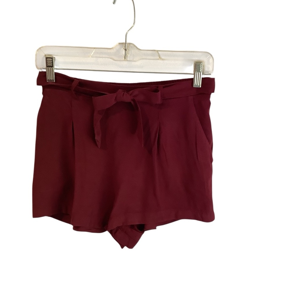 Ambiance Apparel High Waist Burgundy Shorts w/ Pockets WORN ONCE Size S